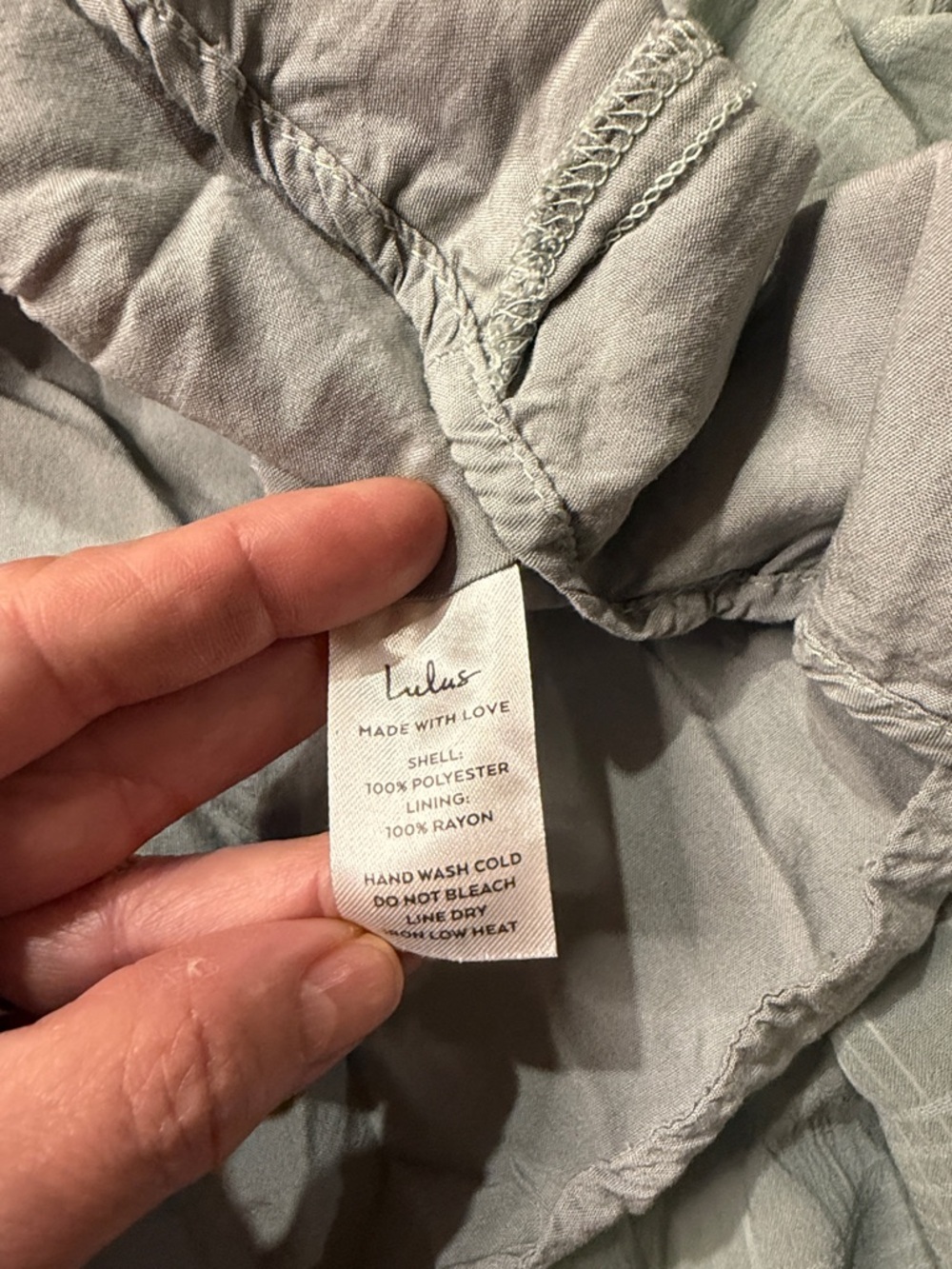 Lulu's Light Sage Grid-Texture Tiered Maxi Dress - Picture 11 of 12
